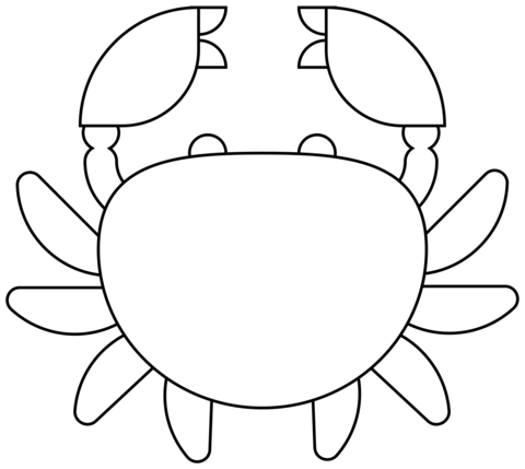 Crab Emoji Coloring Page